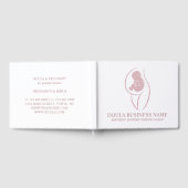 Elegant Roségold-Doula-Geschäftskunde Gästebuch (Voll)