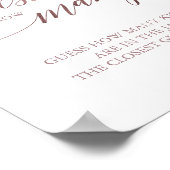 Elegant RoseGold Kalligraphie schätzen wie viele K Poster (Ecke)