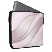 Elegant Rosegold Wavy Lines Texture Laptopschutzhülle (Vorne Rechts)