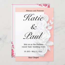 Elegant Roses Hochzeit Einladung