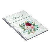 Elegant Roses & Mint Personalized Notizblock (Rechte Seite)