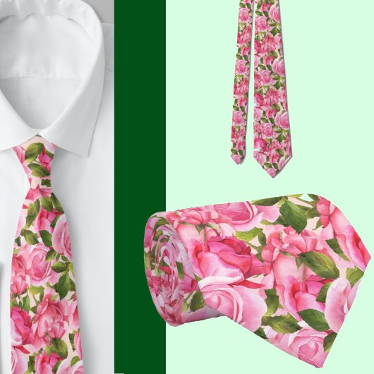 Elegant Roses Rose Formal Neck Tie Krawatte