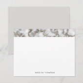 Elegant rostete Goldmarmor Klassische Typografie Mitteilungskarte (Vorne/Hinten)