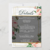 Elegant Rosy Vellum Overlay Einladung zur Hochzeit (Rückseite)