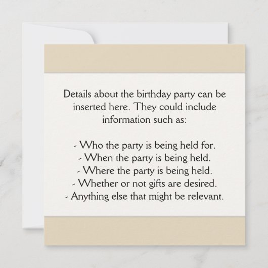 Elegant, rot, Imitat-Gold53. Geburtstag; Einladung (Rückseite)