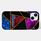 Elegant rot lila gurt geometrisch Case-Mate iPhone hülle (Rückseite (Horizontal))