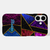 Elegant rot lila gurt geometrisch Case-Mate iPhone hülle (Rückseite (Horizontal))