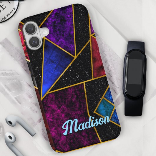 Elegant rot lila gurt geometrisch Case-Mate iPhone hülle