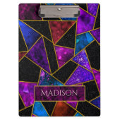 Elegant rot lila gurt geometrisch klemmbrett (Vorderseite)