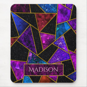 Elegant rot lila gurt geometrisch mousepad