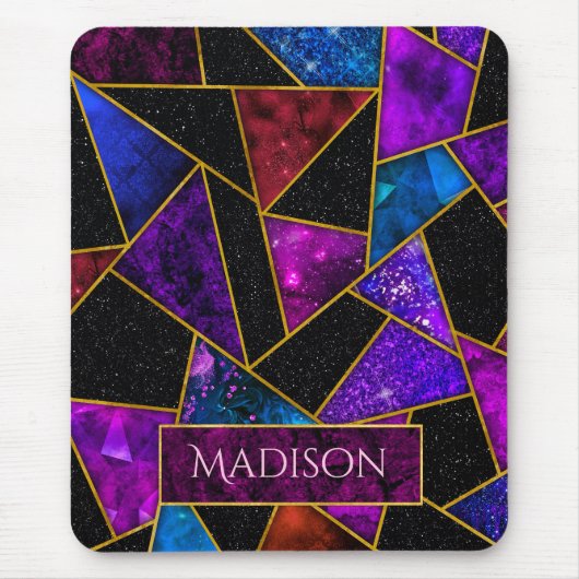 Elegant rot lila gurt geometrisch mousepad (Vorne)