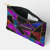 Elegant rot lila gurt geometrisch zubehörtasche (Offen)