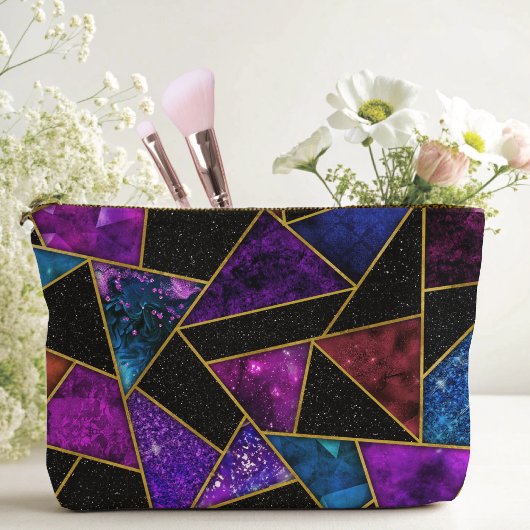 Elegant rot lila gurt geometrisch zubehörtasche