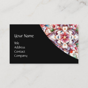 ELEGANT ROT PINK ROSEN BLUMENFANTASIE MONOGRAMM VISITENKARTE