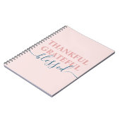 Elegant rot Rosa dankbar dankbar, gesegnet Notizblock (Linke Seite)