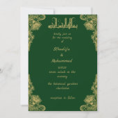 ELEGANT rot und gold ISLAMIC WEDI Invitati Einladung (Vorderseite)