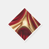 Elegant - Rot und Gold- Serviette (Ecke)