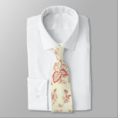 Elegant, rote Herzensrichtungen | Floral Monogramm Krawatte (Gebunden)