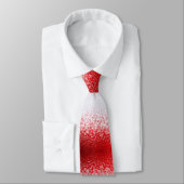 Elegant Rote weiße Schneeflocken Blizzard Neck Tie Krawatte (Gebunden)