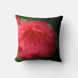 Elegant Rotes Blumenwirbelkissen Kissen