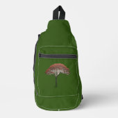 Elegant Rowan Tree Design auf einem Smart Green Crossbody Bag (Vorderseite)