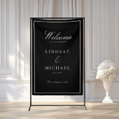 Elegant Royal Black & White Wedding Banner