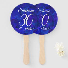 Elegant Royal Blue 30 und Kokett Geburtstag Fächer