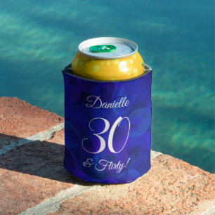 Elegant Royal Blue 30 und Kokette Geburtstagsparty Dosenkühler