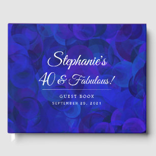 Elegant Royal Blue 40 und fabelhafte Geburtstagspa Gästebuch