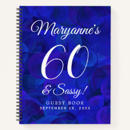 Elegant Royal Blue 60 & Sassy Birthday Party Notizblock