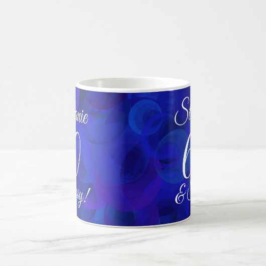 Elegant Royal Blue 60 und Sassy Birthday Kaffeetasse (Mittel)