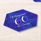 Elegant Royal Blue 60 und Sassy Birthday Party Untersetzer (angewinkelt)