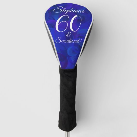 Elegant Royal Blue 60 und sensationeller Geburtsta Golf Headcover (Vorderseite)