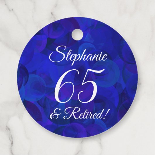 Elegant Royal Blue 65 und Rentabilisierung Geschenkanhänger (Rückseite)