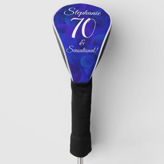 Elegant Royal Blue 70 und sensationeller Geburtsta Golf Headcover (Vorderseite)