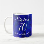 Elegant Royal Blue 70 und sensationeller Geburtsta Kaffeetasse (Links)