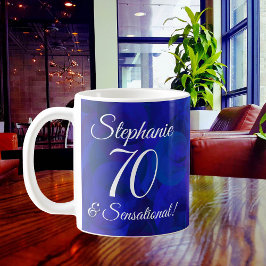 Elegant Royal Blue 70 und sensationeller Geburtsta Kaffeetasse