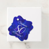 Elegant Royal Blue 80 und Phantastische Geburtstag Geschenkanhänger (Beispiel)