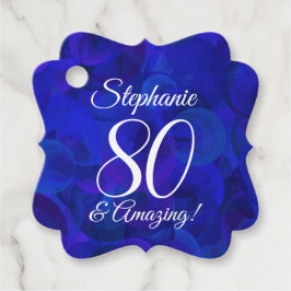 Elegant Royal Blue 80 und Phantastische Geburtstag Geschenkanhänger