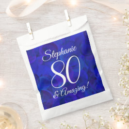 Elegant Royal Blue 80 und Phantastische Geburtstag Geschenktütchen