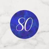 Elegant Royal Blue 80 und Phantastische Geburtstag Konfetti (Klein Vorderseite)