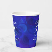 Elegant Royal Blue 80 und Phantastische Geburtstag Pappbecher (Links)