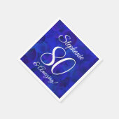Elegant Royal Blue 80 und Phantastische Geburtstag Serviette (Ecke)