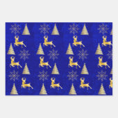 Elegant Royal Blue Christmas Geschenkpapier Set (Vorderseite 3)