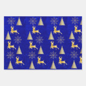 Elegant Royal Blue Christmas Geschenkpapier Set (Vorderseite 2)