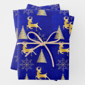 Elegant Royal Blue Christmas Geschenkpapier Set (Beispiel)