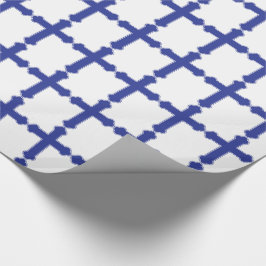 Elegant Royal Blue Cross Geschenkpapier