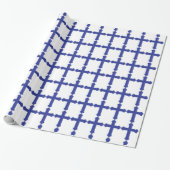Elegant Royal Blue Cross Geschenkpapier (Ungerollt)