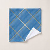 ELEGANT ROYAL BLUE DESIGN BATH TOWEL SET (Waschlappen)