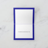 Elegant Royal Blue Floral Quinceanera Vielen Dank Einladung (Innenseite)